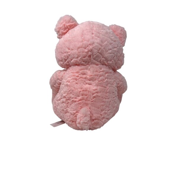 Plush Pink Teddy Bear Golden Heart Feet Hello Cutie Pie Stuffed Animal Valentine - Picture 3 of 9